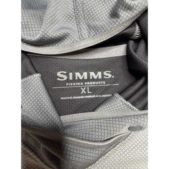 Simms SolarFlex Plus Hoodie Men XL Fishing Performance Stretch Outdoor UPF50 - Picture 3 of 6